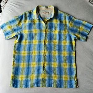 Tommy Bahama SZ L Plaid Button Down Shirt